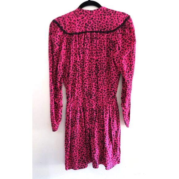 Zadig & Voltaire Reveal Leopard Print Faux Wrap Dress Pink Small NEW - Picture 4 of 13